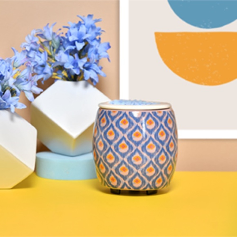 Blue Ikat Pink Zebra Simmer Pot